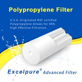 EXCELPURE Whole house 10" x 4.5" (5 Micron） Sediment Water Filter Compatible with Culligan GE FXHTC, RFC-BBSA, W50PEHD, GXWH40L, GXWH35F, GNWH38S, Dupont WFHD13001, Pentek R50-BB（2 PACK）