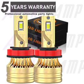 AuureLamp LED Headlight Kit H11 6000K White LED Low Beam for Chevy Captiva Sport 2012-2015