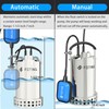 FOTING Full 304 Stainless Steel Sump Pump with Float Switch