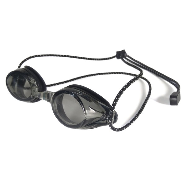 Resurge Sports Anti Fog Racing Swimming Goggles with Quick Adjust Bungee Strap (black)