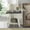 Roundhill Furniture Athens Contemporary Wood Small End Table, Weathered Charcoal