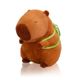 LHOEST Capybara Plush with Turtle Backpack 23 CM Capybara Stuffed Animal Cute Doll Capybara Plushies Pillow Plush Toy Birthday Capybara Gifts for Girls Boys Kids Soft Stuffed Animal Pillow Decorations