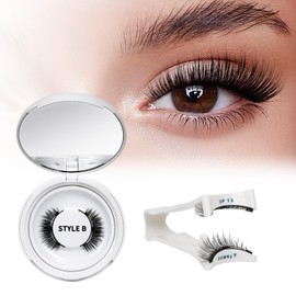 Long Lasting Magnetic Eyelashes Magnetic Eyelashes with Applicator Applicator Natural Magnetic Lashes Look No Glue Needed Easy to Apply (1-B Pair)