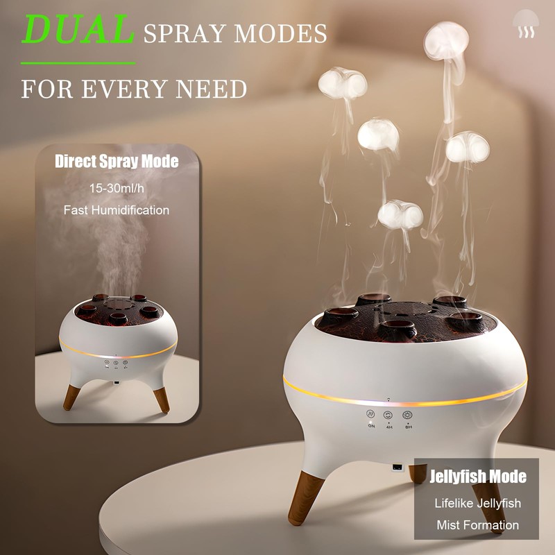 Holwim Essential Oil Jellyfish Diffuser, Aromatherapy Diffuser, 250ml Ultrasonic Cool
