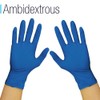 PACK OF 100 BLUE NITRILE GLOVES STRONG QUALITY EXTRA LARGE