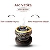 Aro Vatika Brass Burner Used for Burning Incense/Charcoal/Sambrani Dhoop/with Wooden