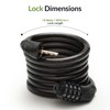 Combination Bike Lock Bicycle Locks High Security 4 Digit Motorbike