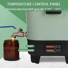 Electric Wax Melter Pot for Candle&Soap Making-Large 7Qts Capacity, Digital Temperature Panel with Spout, Non-Stick, V Bottom for Easy Pour&Clean