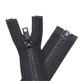 (50cm 2pcs) - YaHoGa 2PCS 5 50cm Separating Jacket Zippers for Sewing Coats Jacket Zipper Black Moulded Plastic Zippers Bulk (50cm 2pcs)