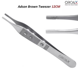 Oroax Adson Brown Tweezer 12CM Surgical Dressing Oral Surgery Soft Tissue Holding Tool