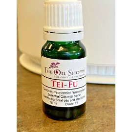 The Oil Shoppe Tei-Fu Pure Essential Oil Blend 10 ml in Green Glass Bottle with Eurodropper Lid