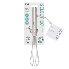 Kai Corporation DH3207 Whisk, Slim Whisk, Stainless Steel, Dishwasher Safe, Easy to Clean, Silver, Moomin x SELECT100