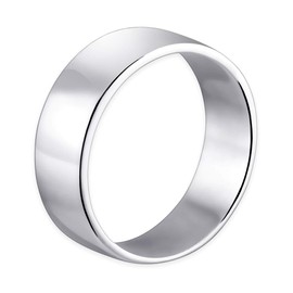 Materia by Matthias Engraved Ring Silver 925 Band Ring for Men and Women Rhodium-Plated, Sterling Silver