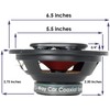 2 Pairs of Audiobank 6.5" 400 Watt 3-Way Red Car