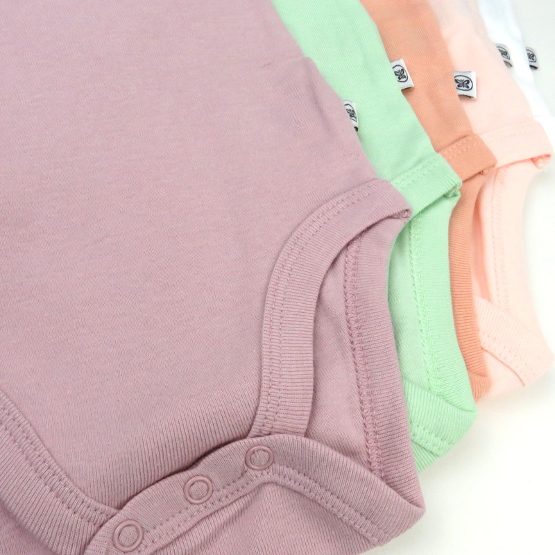 HonestBaby 5-pack Short Sleeve Bodysuits One-piece 100% Organic Cotton for