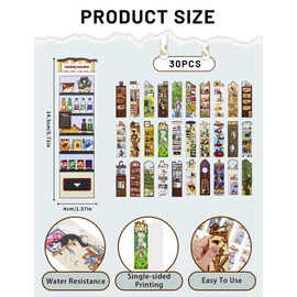 GAUENEEN 30 Pcs Paper Bookmarks, Cute Cat Theme Bookmarks Bulk for Women Men, Unique Bookmark Set for Adult Kids, Fun Book Lovers Gifts