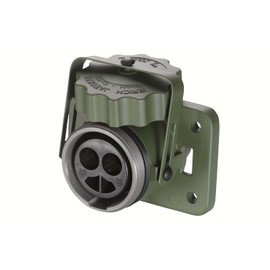 HELLA 8JB 001 935-051 Socket - 24V - 2-pin connector - Aluminium - Nato Olive