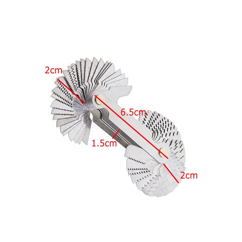 JZK Stainless steel screw thread pitch cutting gauge tool, 60