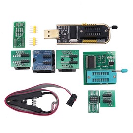 Fasizi Programmer Ch341 + SOP8 to DIP8 + 1.8V Adapter + SOP8 to DIP8 Socket + SOP8 Clip