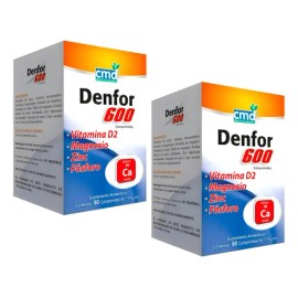 Pack 2 Denfor 600 | Vitaminas Y Minerales | C/60 - Calcio