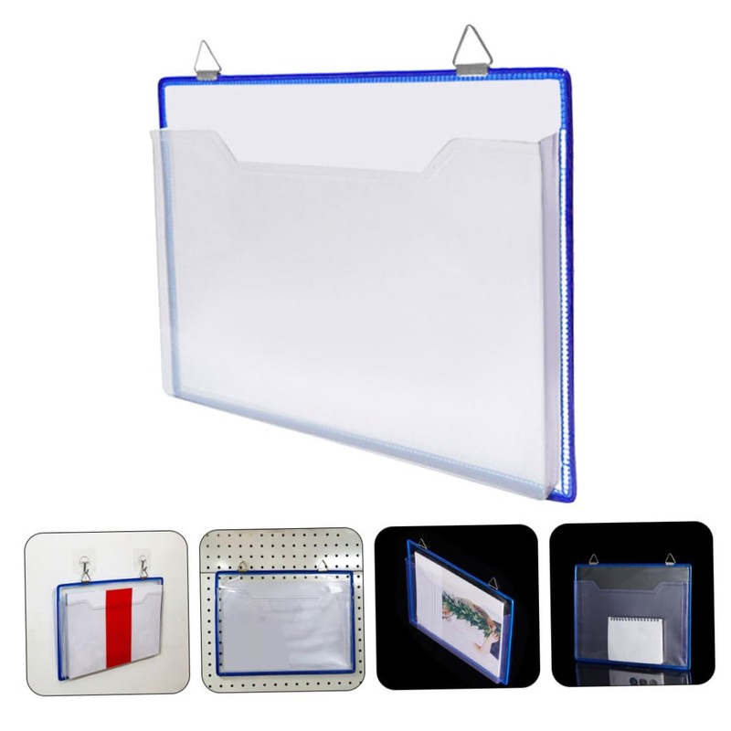 Operitacx Briefcase Transparent File Container Storage Bag for Documents Organiser