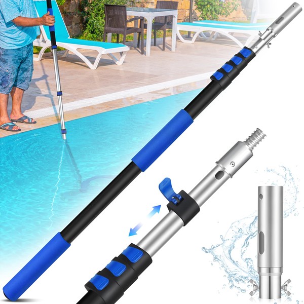 GADFISH Swimming Pool Pole, Telescopic Extendable Pool Pole,Universal Pole for