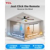 TCL 52" Low Profile Ceiling Fan with Light, Slim, Black,