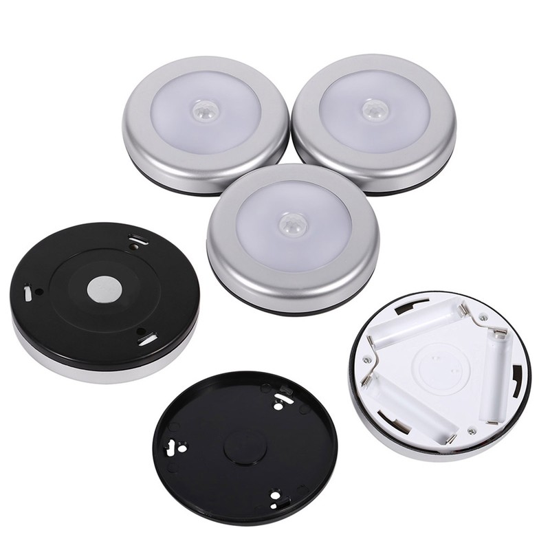 3Pcs Wireless PIR Automatic Motion Sensor Night Light 6 LED