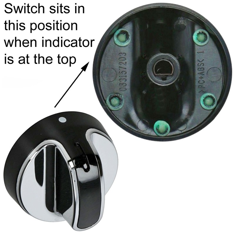 spares2go Plate Burner Gas Switch Knob for Ovens/New World Oven