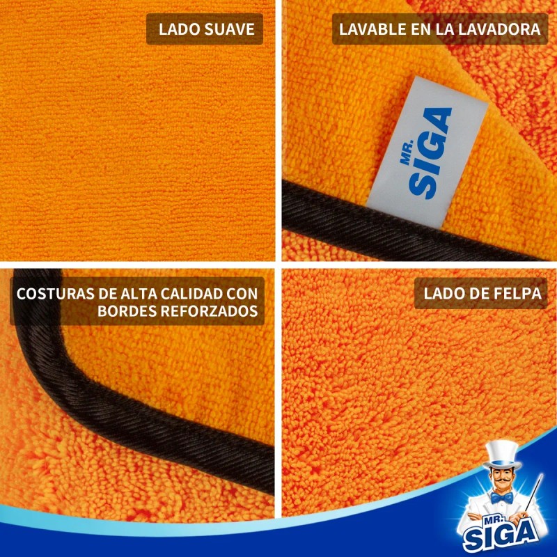 Mr.siga Toallas Profesionales De Microfibra, Para Lavado De