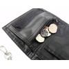 MENS BLACK LEATHER FASTENING SPORTS WALLET WITH DETACHABLE CHAIN 1932