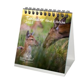 Animal Magic Deer and Deer Calendar for 2025 Format 10 cm x 10 cm Animals in the Forest Seelenzauber