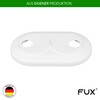 FUX Double Radiator Pipe Covers, Variable Pipe spacing, Hole Ø: