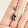 Autiga Spider Belly Button Piercing with Zirconia Crystal Navel Piercing