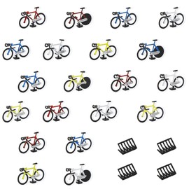 HO Gauge C8702 20 Bicycle Models and 4 Parking Racks, 1/87 Bicycle Railway Model Layout, Diorama Supplies
