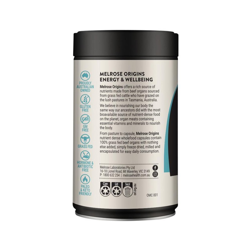 Melrose Origins Energy & Wellbeing (Grass Fed Beef Liver 1000mg)