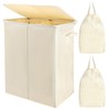 Voova 154L Double Laundry Hamper with Lid and 2 Removable