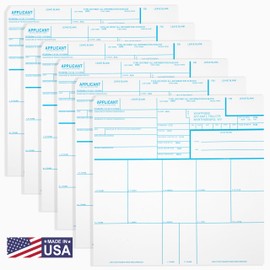 FD 258 Fingerprint Cards 2023, 6 Pack - 11-1-20 Newest Version (ATF ORI)