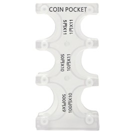 SuiiGoo Coin Holder, Coin Purse, Large Capacity, Stores 6,176 Yen, Lightweight, Convenient Goods for Cars, Motorcycles, Easy to Take Out Coins, One Hand, For Men and Women