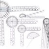 6PCS Medical Goniometer Set PVC Transparent Clear Scale Wear Resistant