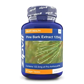 Pine Bark Extract 125mg, 60 Vegan Tablets. 122.5mg Pro-anthocyanins. Made in UK.
