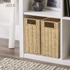 AELS Woven Natural Fibre Magazine Holder, Magazine Rack Floor, Hand-woven