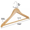 HOME IT Natural Wood Solid Wood Clothes Hangers Coat Hanger