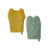 Vertbaudet Animorigolo Face Cloth, Green, Pack of 2