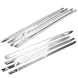 Exclusive Glossy Black Series Combo Side Moldings+Window Sill Compatible with Ram 1500/2500/3500