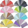 REGODI 56 PCS 25x25cm Floral Cotton Fabric Patchwork Square Bundles