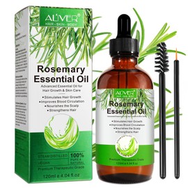 Organic Rosemary Oil for Hair Growth, Advanced Organic Rosemary Oil for Skin & Hair Care, Eyelashs, Eyebrows, Face, Body Massage Oil, Hair Loss Treatment,Improves Blood Circulation (120ml)