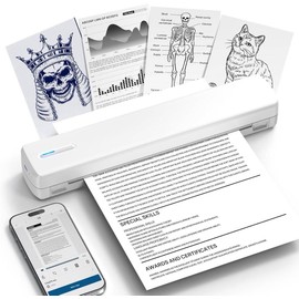 CHIVALZ Bluetooth Thermal Printer Support for 8.5"x11" US Letter, Inkless Compatible with Android, iOS, Laptop(White)