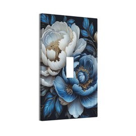 Decorative Art Light Switch Covers,1 Gang Single Toggle,Wall Plate,Switchplate,Gorgeous Flowers,5x3IN