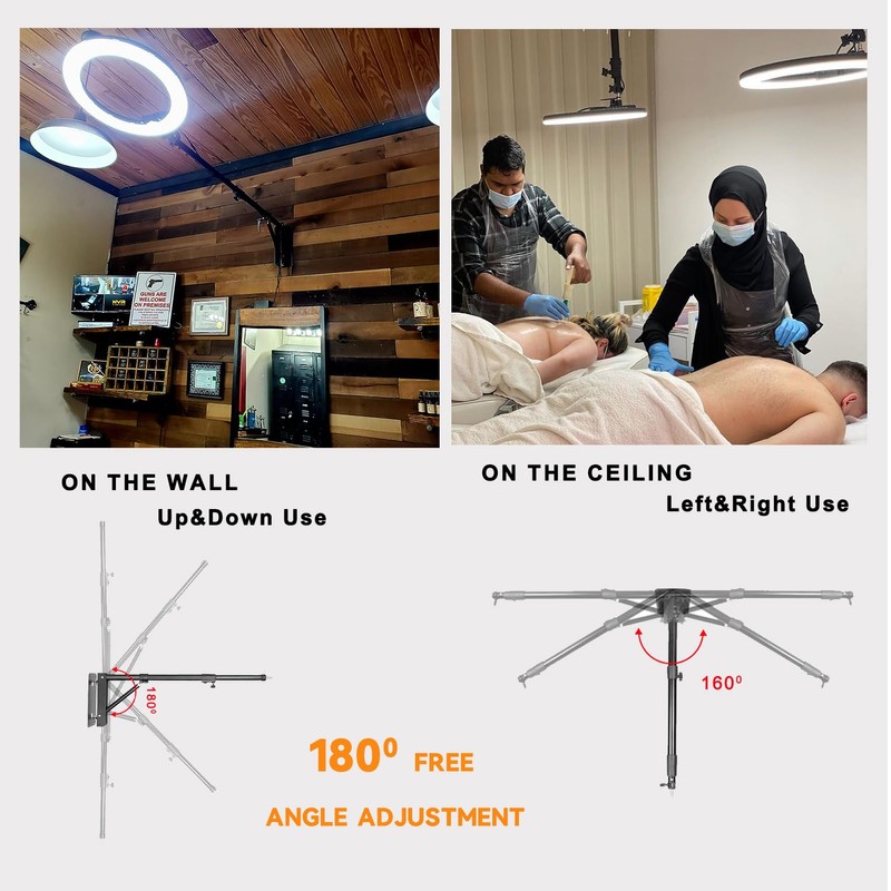 Wall Mount Triangle Boom Arm 51.2inch (43.3)